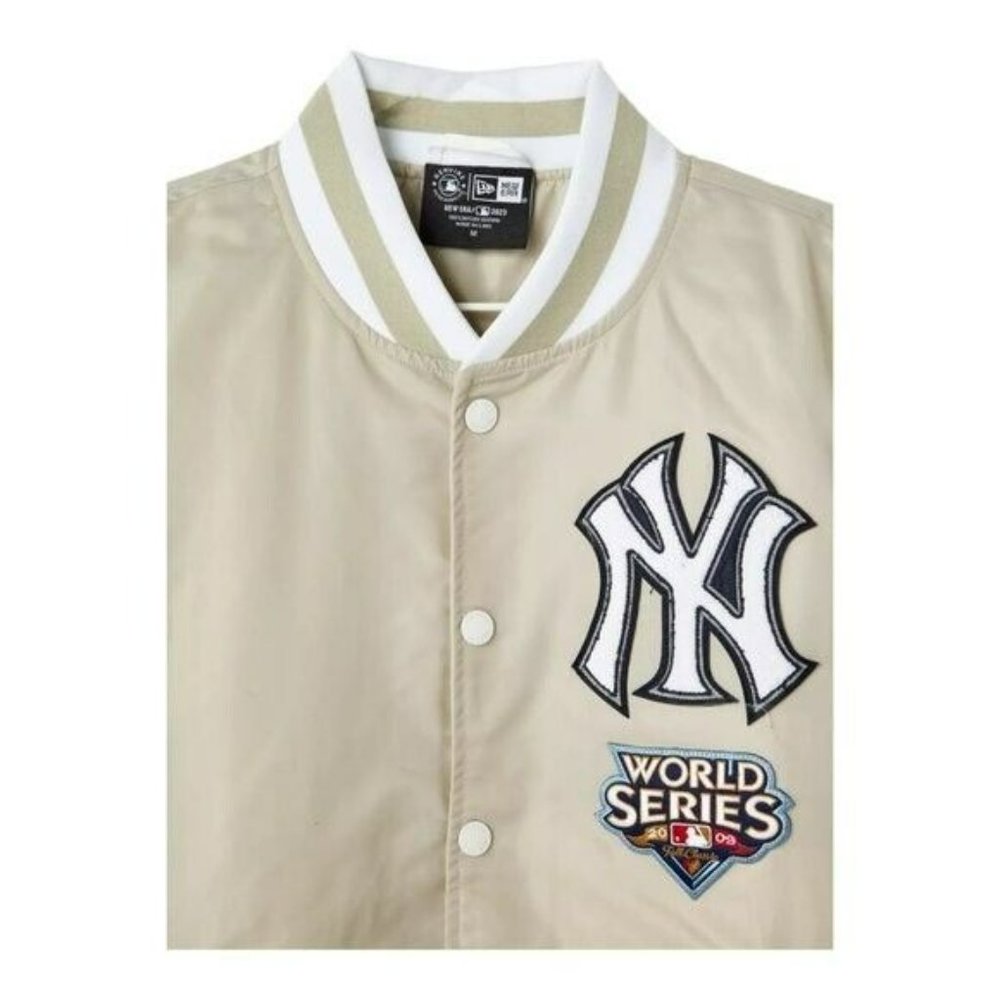 New Era New York Yankees Satin Varsity Jacket 2009 World Series Patch Men's - Picture 2 of 10